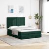 vidaXL Ottoman bed met matrassen en LED's 140x200cm fluweel