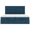 vidaXL Ottoman bed met matrassen 160x200cm fluweel donkerblauw