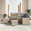 vidaXL Tuinbankenset 8 pcs Beige poly rattan