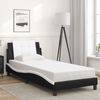 vidaXL Bedframe met LED zonder matras "Zadar" zwart en wit 100x200 cm