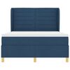 vidaXL Boxspringbed met Matras Donkergrijs 90x190 cm Blauw Stof