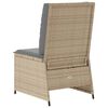 vidaXL Tuinbank verstelbaar met kussens poly rattan beige