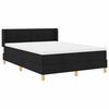 vidaXL Boxspringbed met matras met hoofdeinde Zwart 200 x 160 cm Stof