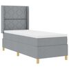 vidaXL Boxspringbed met hoofdeinde Lichtgrijs 80 x 200 cm Stof