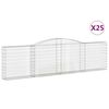 vidaXL Schanskorven 25 st gewelfd 400x30x100/120 cm ijzer