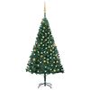 vidaXL Kunstkerstboom met verlichting en kerstballen 180 cm PVC groen