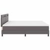 vidaXL Boxspringbed met matras Grijs 200 x 200 cm Kunstleer