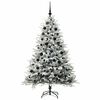 vidaXL Artificial Pre-lit Kerstboom met Ballenset Groen 180 cm