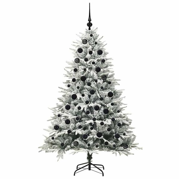 vidaXL Artificial Pre-lit Kerstboom met Ballenset Groen 180 cm