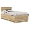 vidaXL Bedframe met hoofdeinde Sonoma Eiken 100 x 200 cm Bewerkt hout