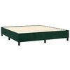 vidaXL Boxspring met matras fluweel donkergroen 200x200 cm