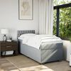 vidaXL Boxspring met matras stof lichtgrijs 90x190 cm