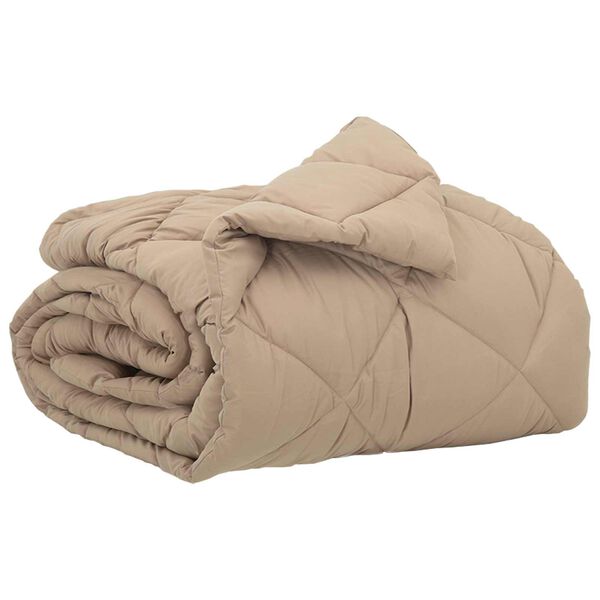 vidaXL Vol jaar dekbed Taupe 200 x 155 cm Microfiber