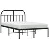 vidaXL Bedframe met hoofdbord metaal zwart 120x190 cm