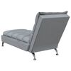 vidaXL Chaise longue met kussens stof lichtgrijs
