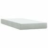 vidaXL Boxspring met matras fluweel lichtgrijs 80x210 cm