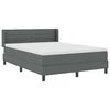 vidaXL Boxspringbed met matras Donkergrijs 200 x 160 cm Polyester