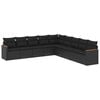 vidaXL Patio Sofa Set 9-zits Black