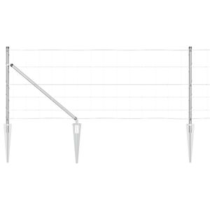 vidaXL Afrasteringspaal Gegalvaniseerd 25 x 0,8 m Staal