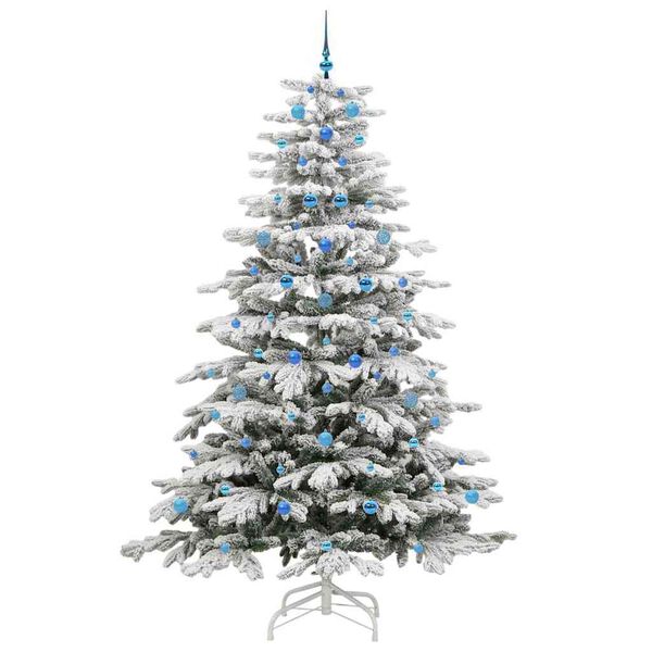 vidaXL Kunstmatige Inklapbare Kerstboom Wit 240 cm PE en PVC