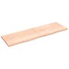 vidaXL Wandschap 200x60x(2-4) cm onbehandeld massief eikenhout