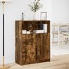 vidaXL Dressoir met LED 77x34x100 cm bewerkt hout gerookt eikenkleurig