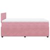 vidaXL Boxspring met matras fluweel roze 120x190 cm