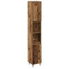 vidaXL Badkamermeubelset met plank 3 pcs Oud Hout Bewerkt hout