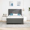 vidaXL Boxspring bed met matras Donkergrijs 140 x 190 cm Stof