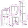 vidaXL Badkamermeubelset met plank met opslag 4 pcs Bruin Bewerkt hout