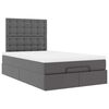 vidaXL Ottoman bed met matras en LED's 120x190 cm kunstleer grijs