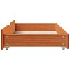 vidaXL Bedlades 2 st 90x55x17 massief grenenhout wasbruin