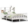 vidaXL Bed met boekenkast zonder matras grenenhout wit 140x200 cm