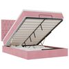 vidaXL Ottoman bed met matrassen 140x190cm fluweel roze