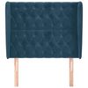 vidaXL Hoofdbord met randen 103x23x118/128 cm fluweel donkerblauw