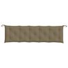 vidaXL Tuinbankkussens 2 st 180x50x7 cm stof gem&ecirc;leerd taupe