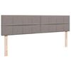 vidaXL Ottoman bed met matras 200x200 cm stof taupe