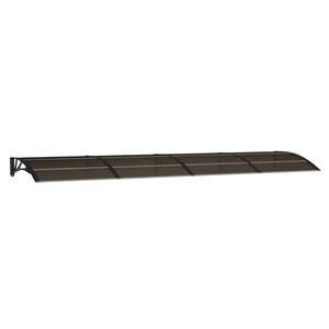 vidaXL Deurluifel Zwart 400x100 cm Polycarbonaat