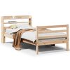 vidaXL Bedframe met hoofdbord massief grenenhout 90x200 cm