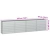 vidaXL Plantenbak verhoogd 320x40x77 cm gegalvaniseerd staal zilver