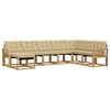 vidaXL Buiten bankenset 8 st Wit en Beige