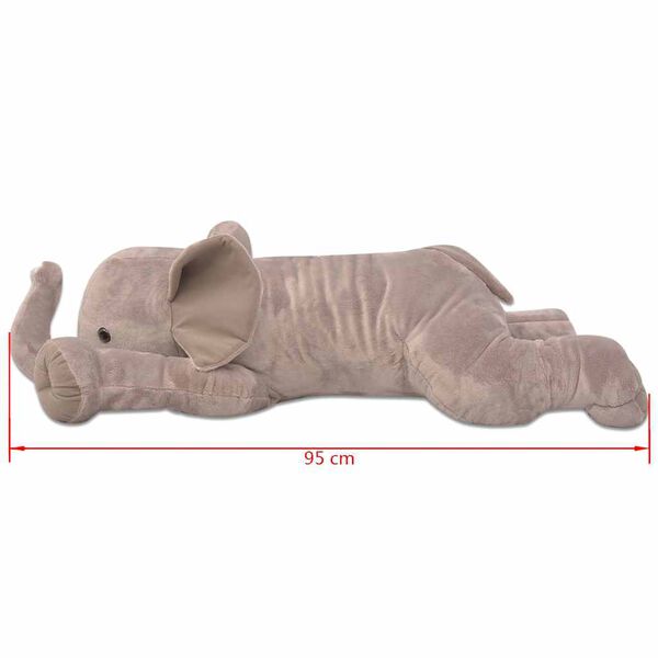 vidaXL Knuffelbeest olifant XXL 95 cm
