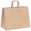 vidaXL Papieren zakken 250 st met hengsels 32x17x25 cm bruin