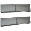 vidaXL Keerwand 4 st 100 x 12 x 40 cm Gegalvaniseerd staal zilver
