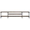 vidaXL Tv-meubel 201x35x45 cm bewerkt hout en ijzer gerookt eikenkleur