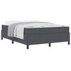 vidaXL Bedframe met matras Donkergrijs 140 x 190 cm Stof