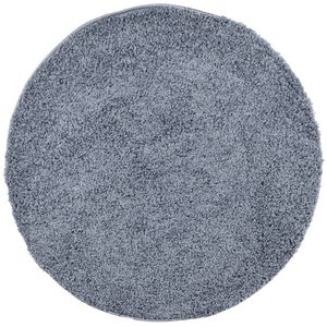 vidaXL Vloerkleed PAMPLONA shaggy hoogpolig modern &Oslash; 200 cm blauw