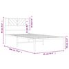 vidaXL Bedframe met hoofdbord metaal wit 90x190 cm