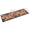 vidaXL Keukenmat wasbaar Coffee 45x150 cm bruin