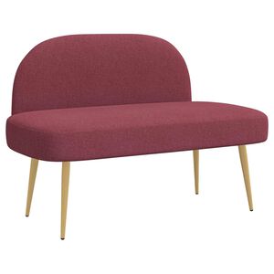 vidaXL Beklede bank met rugleuning Wijnrood 110 x 60 x 76 cm